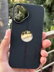 iPhone "16" Spigen Premium Woven Stitched Case - Black