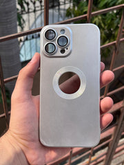 iPhone "13 Pro Max" Camera Glass Silicone Case - Silver