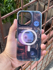 iPhone "14 Pro Max" Translucent Circuit Case - Purple