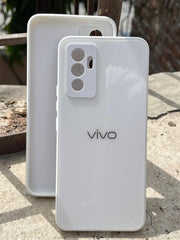 Vivo "V23E" Tempered Glass "Solid" Case - White