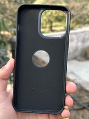 iPhone "14 Pro Max" Spigen Premium Woven Stitched Case - Black