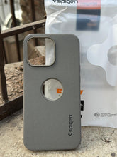 iPhone "13 Pro" Spigen Rugged Texture "LOGO-CUT" Case - Gray