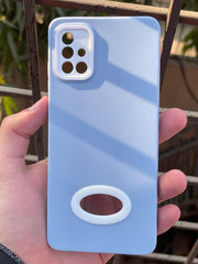 Samsung Galaxy "A51" Silicone "Holo Camera Ring" Case - Light Blue