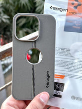 iPhone "14 Pro" Spigen Premium Woven Stitched Case - Gray