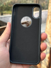 iPhone "X/XS" Spigen Premium Woven Stitched Case - Black