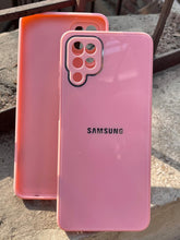Samsung Galaxy "A12" Tempered Glass "Chrome" Case - Pink
