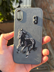 iPhone "X/XS" Polo Embroidered Case - Dark Gray