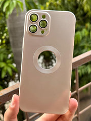 iPhone "12 Pro Max" Camera Glass Silicone Case - Rose Gold