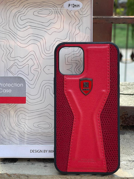 iPhone "12 Mini" Luxury "MIKKI" Leather Case - Red
