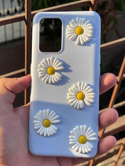 Oppo "F19" Flower Back Silicone Case - Blue