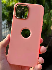 iPhone "12 Pro Max" Premium Ring Silicone Case - Peach