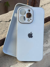 iPhone "13 Pro" Tempered Glass "Chrome" Case - Sierra Blue