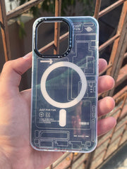 iPhone "13 Pro" Translucent Circuit Case - Green