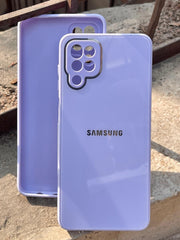 Samsung Galaxy "A12" Tempered Glass "Chrome" Case - Purple