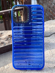 iPhone "13 Pro Max" Translucent Jump Style Silicone Case - Navy Blue