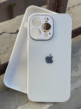 iPhone "13 Pro" Tempered Glass "Chrome" Case - White