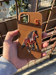 iPhone "11" Polo Embroidered Case - Brown