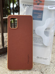 Samsung Galaxy "A31" Spigen Rugged Texture Case - Brown