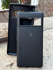 Google Pixel "6 Pro" Premium Leather Texture Case - Black