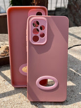 Samsung Galaxy "A33" Silicone "Holo Camera Ring" Case - Pink