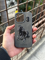 iPhone "13 Pro" Polo Embroidered Case - Dark Gray
