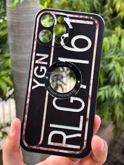 iPhone "12 Pro Max" Silicone "Retro" Edition Case - Black