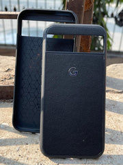 Google Pixel "8A" Premium Leather Texture Case - Black
