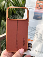 iPhone "17 Pro Max" Spigen Premium Woven Stitched Case - Brown