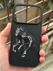 iPhone "17 Pro" Polo Embroidered Case - Black