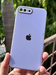 iPhone "7/8 Plus" Tempered Glass "Chrome" Case - Lilac