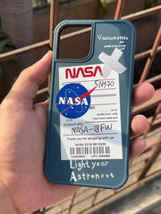 iPhone "13/14" Premium Grade Silicone "NASA" Case - Blue