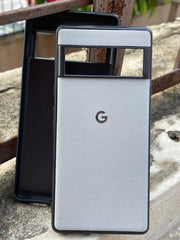 Google Pixel "6 Pro" Premium Leather Texture Case - Gray
