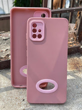 Samsung Galaxy "A51" Silicone "Holo Camera Ring" Case - Pink