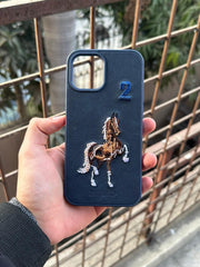 iPhone "12 Pro Max" Polo Embroidered Case - Blue