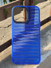 iPhone "14 Pro Max" Translucent Jump Style Silicone Case - Navy Blue