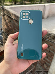 Realme "C21" Tempered Glass "Chrome" Case - Green