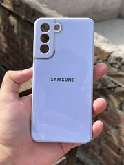 Samsung Galaxy "S21 FE" Tempered Glass "Chrome" Case - Purple