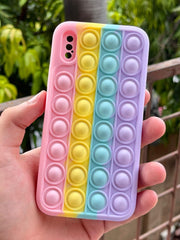 iPhone "X/XS" Fidget Stress Release Pop-Up Case - Pink & Purple