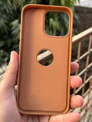 iPhone "16 Pro Max" Spigen Premium Woven Stitched Case - Brown
