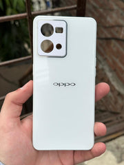 Oppo "F21 Pro (4G)" Tempered Glass "Chrome" Case - White
