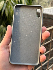 iPhone "XS Max" Premium Woven "Leather Feel" Case - Gray