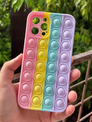 iPhone "12 Pro Max" Fidget Stress Release Pop-Up Case - Pink & Purple