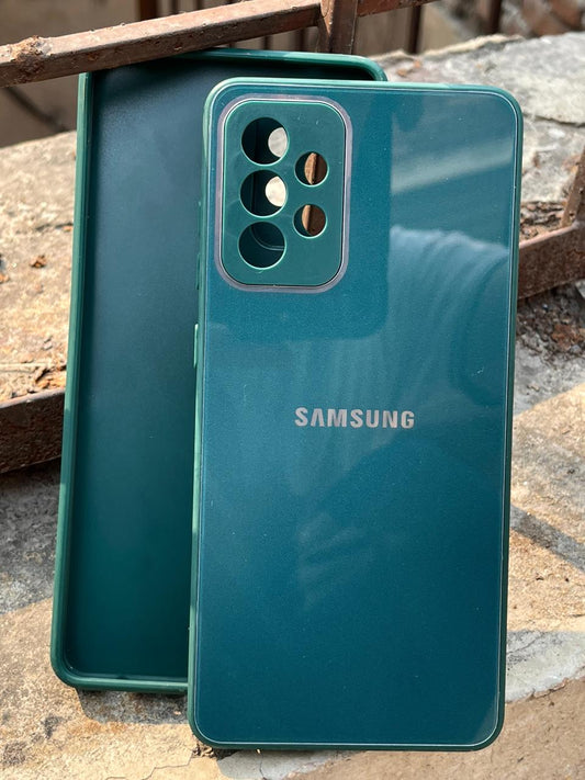 Samsung Galaxy "A72" Tempered Glass "Chrome" Case - Green