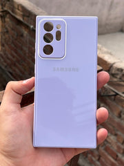 Samsung Galaxy "Note 20 Ultra" Tempered Glass "Chrome" Case - Purple