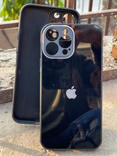 iPhone "13 Pro Max" Tempered Glass "Chrome" Case - Black