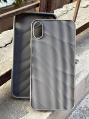 iPhone “XS Max” Premium Silicone “Wavy” Case - Gray