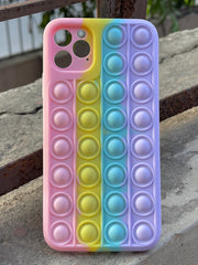iPhone "11 Pro Max" Fidget Stress Release Pop-Up Case - Pink & Purple