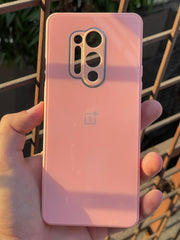 OnePlus "8 Pro" Tempered Glass "Chrome" Case - Pink