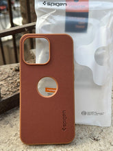iPhone "13 Pro" Spigen Rugged Texture "LOGO-CUT" Case - Brown