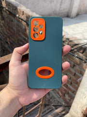 Samsung Galaxy "A33" Silicone "Holo Camera Ring" Case - Green